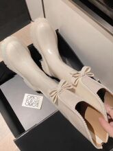 设计感小众长靴女2023秋冬新款真皮厚底马丁靴高筒骑士靴黑色成年