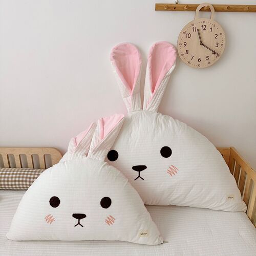 Korean Instagram quilted large backrest 100% cotton washable bed head cushion backrest dumpling pillow waist support removable throw pillow