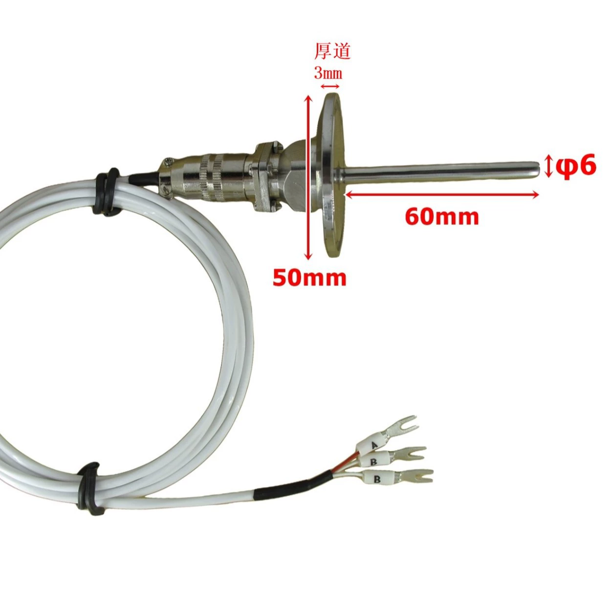 Гонконг Baoguang водонепроницаемая нержавеющая сталь RTD PT100 быстрый датчик с тефлоновой проволокой съемный разъем