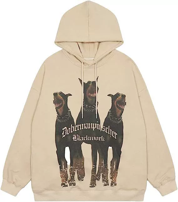 Demi-season Hoody, Retro Hip‑Hop Sweatshirt, Relaxed Fit, Sizes S–XXL