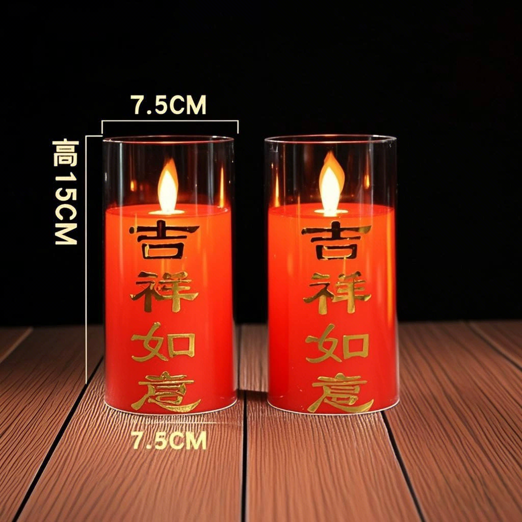 Светодиодная электрическая свеча для Будды, батарея, качающаяся фитилем, подсвечник бога богатства