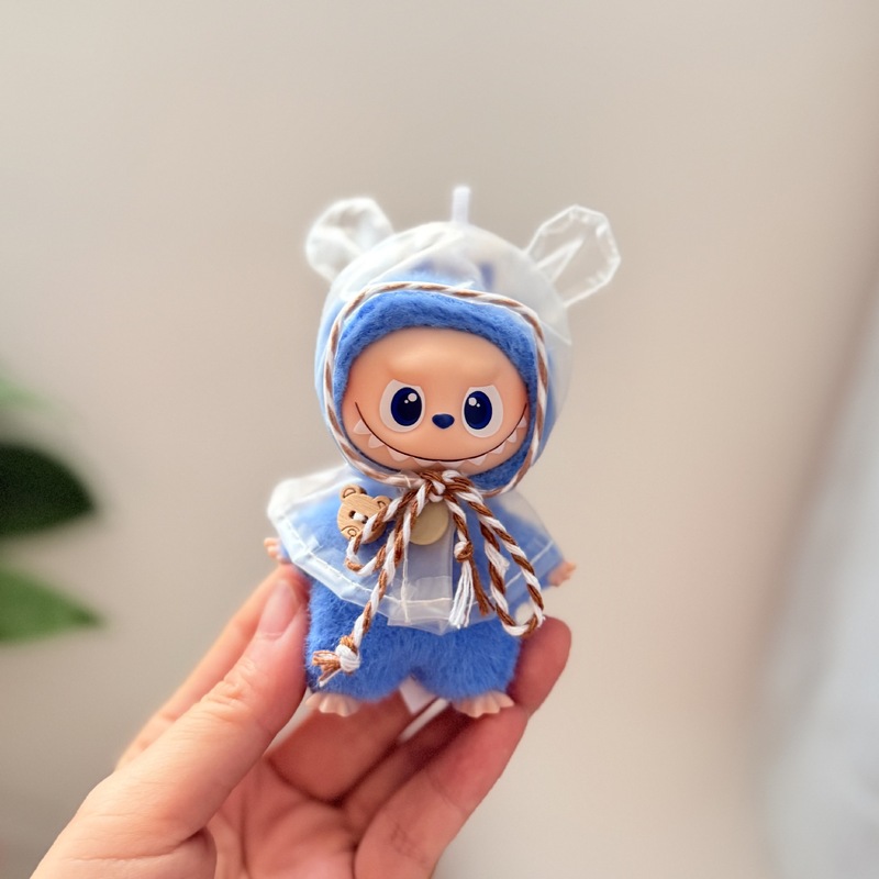 迷你版4.0LABUBU搪胶脸毛绒盲盒玩偶衣服圣诞套装小鼻嘎心底密码|undefined