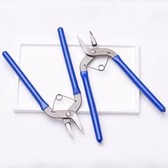 手作りのdiyペンチの青い取っ手は丈夫で、韓国版の平口ペンチのジュエリーの加工ペンチの卸売りを厚くします。