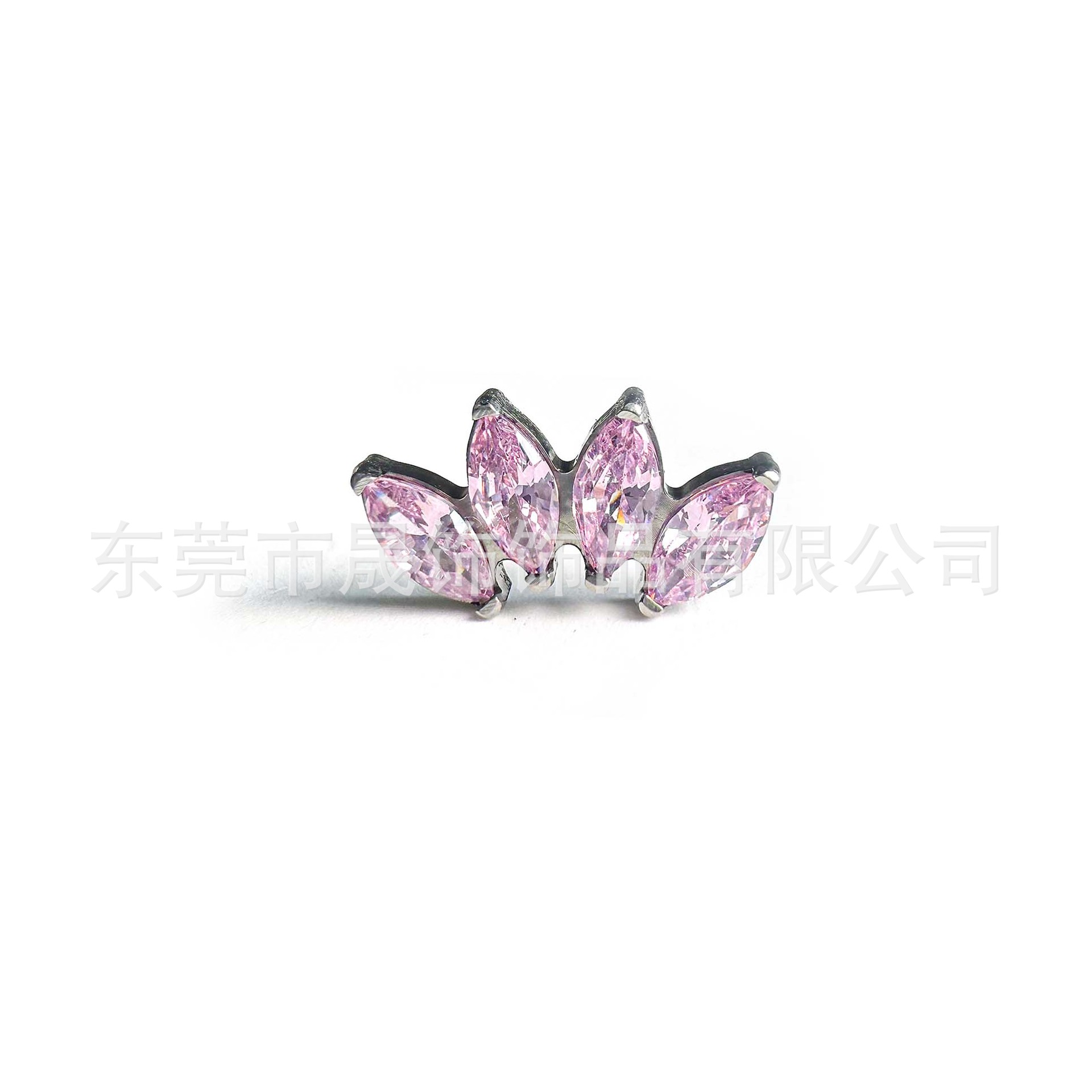 F136钛四马眼锆石耳钉耳蜗钉G23钛合金唇钉人体穿刺饰品耳骨钉
