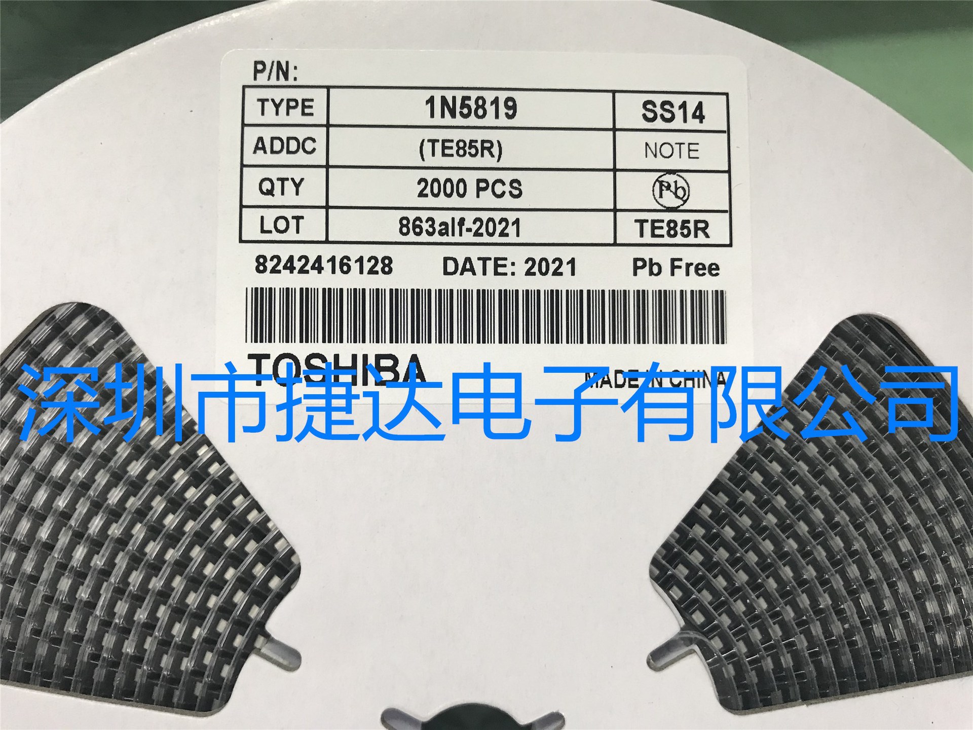 1N5819  SMA  丝印SS14  1A/40V  TOSHIBA国产原装现货