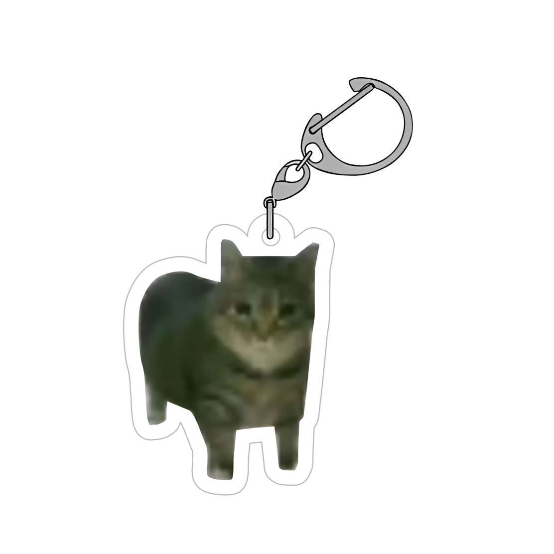 Lindo gato feliz, gato plátano, personalidad de nicho, colgante acrílico de alto valor, llavero de talla de arena, regalo image 15