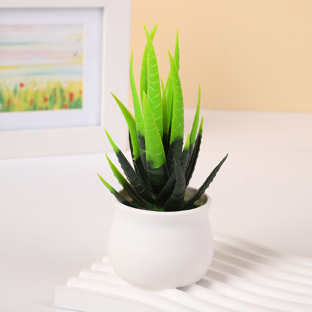 Plantas verdes de imitación decoración de maceta flores de imitación plástico de imitación de plantas verdes de imitación combinación decoración flores falsas image 3