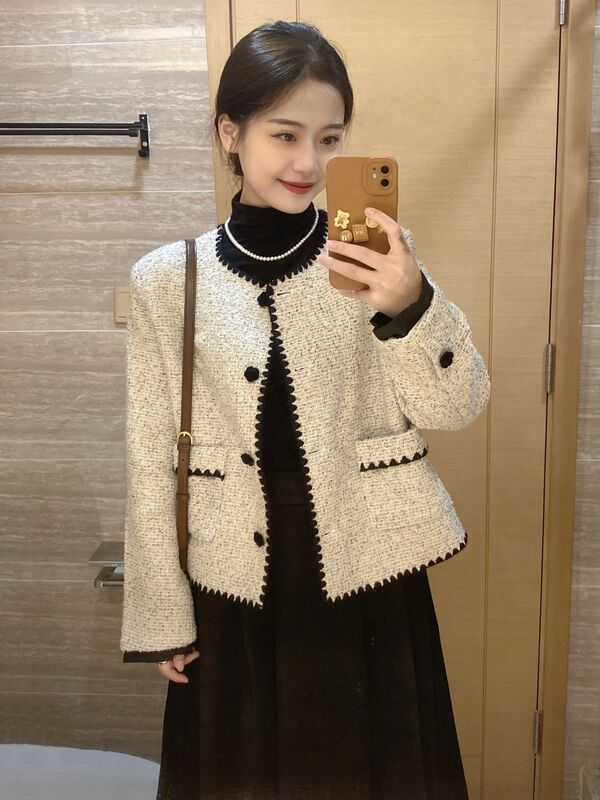 2025新款小香风外套女秋季气质名媛高级感炸街减龄短款上衣夹克|undefined