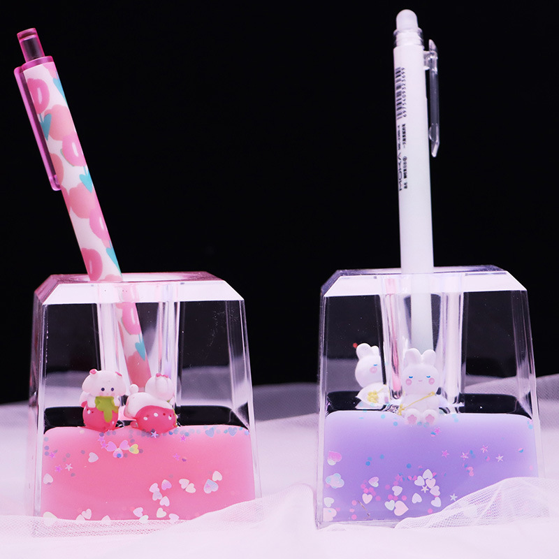 딸기토끼 백팩토끼 - 펜홀더와 펜홀더 [색상 랜덤]