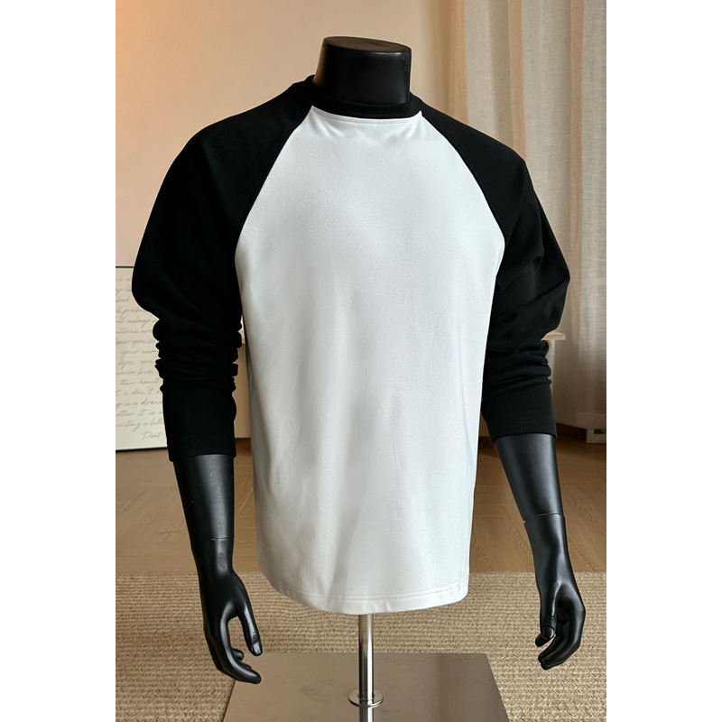 Dark Gray Heavy-duty Thermal Base Shirt For Men, Winter Cleanfit Warm Inner Layer, American-style Round-neck Long-sleeve_voghion.com