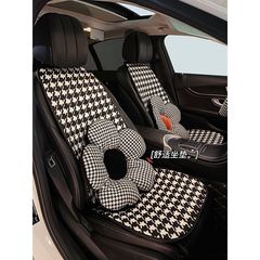 汽車坐墊夏季涼墊透氣座椅墊通風夏天千鳥格女神款車座墊四季通用
