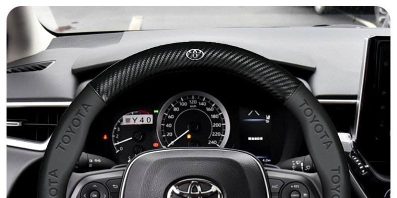 Suitable for Toyota Steering Wheel Cover Corolla Ralink Camry Asia Dragon Rav4 Highlander Leather Handle Cover Anti-Slip