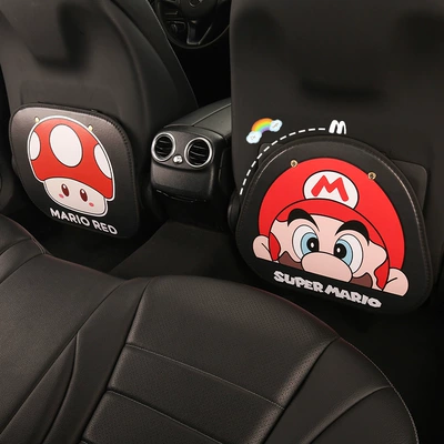 Mario Girl Cute Cartoon Car Seat Back Anti-Kick Pad Car Seat Back Anti-Dirt Pad Children's Anti-Kick Pad