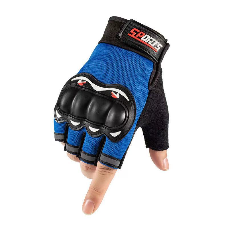 Guantes de motocicleta masculinos anti-caídas respirables para montar protectores de fitness de medio dedo guantes de dedo completo pantalla táctil