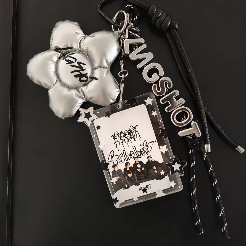 LNGSHOT themed acrylic card holder bag charm, fan merchandise, versatile silver-black lobster charm, ohyul Louis pendant