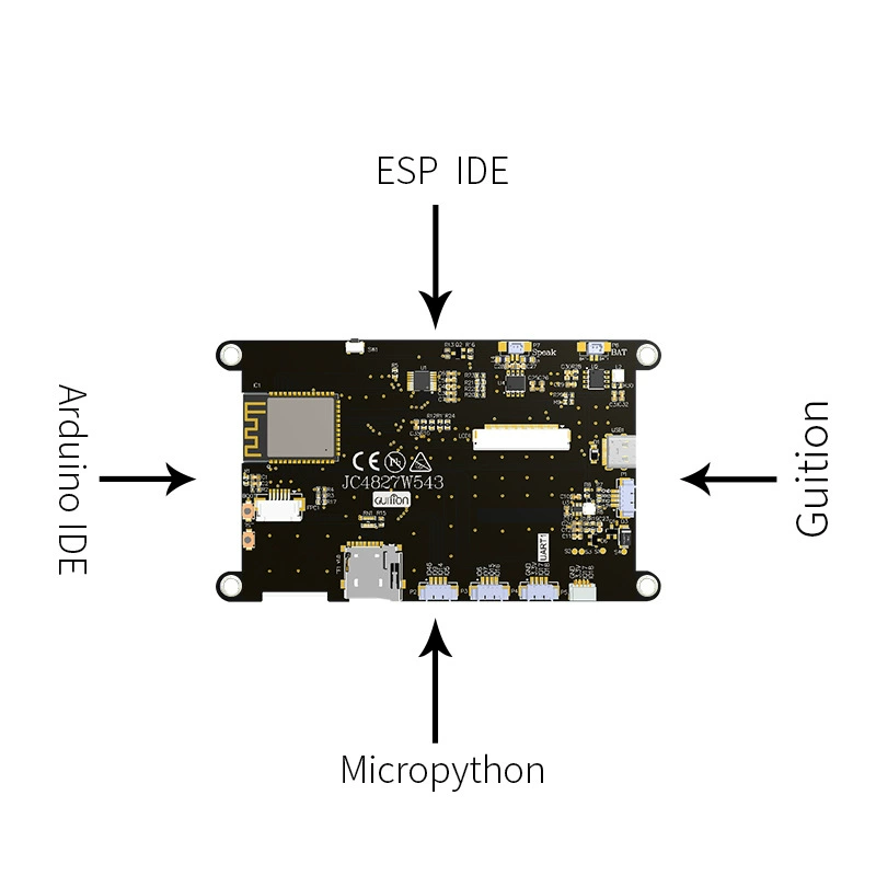 Плата разработки ESP32-S3 с 4.3" емкостным HMI сенсорным дисплеем, модуль Wi‑Fi и Bluetooth, емкостный экран