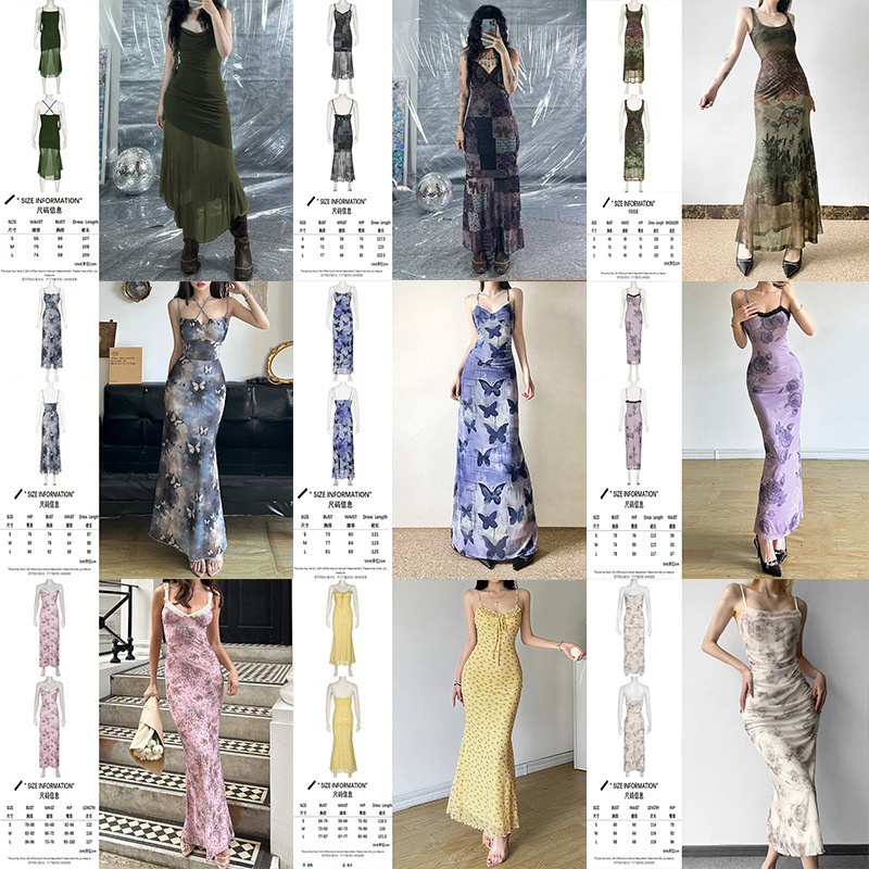 IAMSURE 【フレンチドレス】サスペンダーワンピース レディース サマーショートスカート # ロマンチックなドレス # ホットガールAラインスカート|undefined