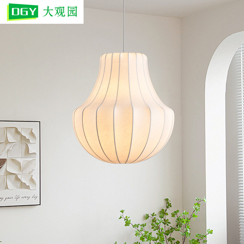 Diseñador de dormitorio retro japonés estilo de arte lámpara de comedor iluminación de decoración doméstica Zhongshan L259 silencioso viento de seda candelabrera