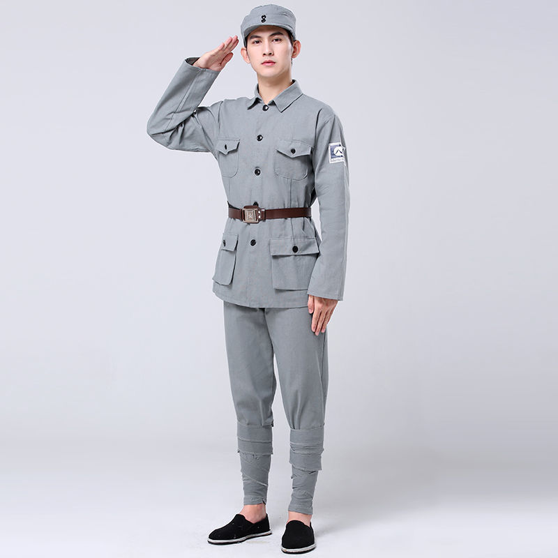 大人の赤軍パフォーマンス服、男性と女性の八路軍服、ステージ服、新しい第4軍服、軍ファンコーラス服、パフォーマンス服|undefined