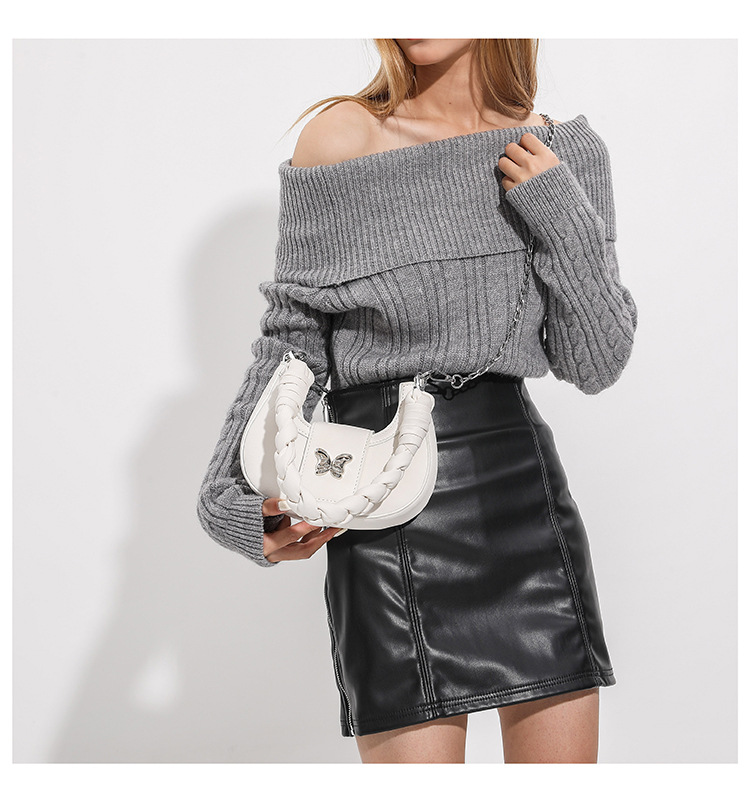 Popolare nicchia denim catena di moda piccola borsa per le donne 2023 nuova tracolla in tessuto borsa per ascella piccola borsa quadrata in stile occidentale_voghion.com