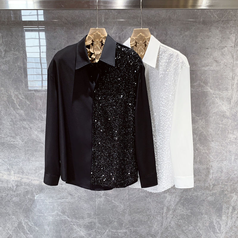 2024 New Korean Style Trendyy High-End Design Niche Long-Sleeved Shirt Men's Autum Versatile Fashionable Men's Shirt