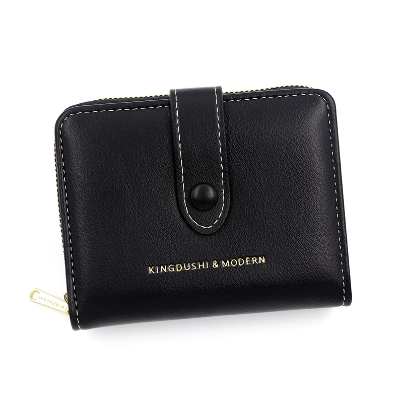 Corea moda hebilla señoras billetera corta de gran capacidad Multi-Tarjeta cero cartera tarjeta fabricantes al por mayor