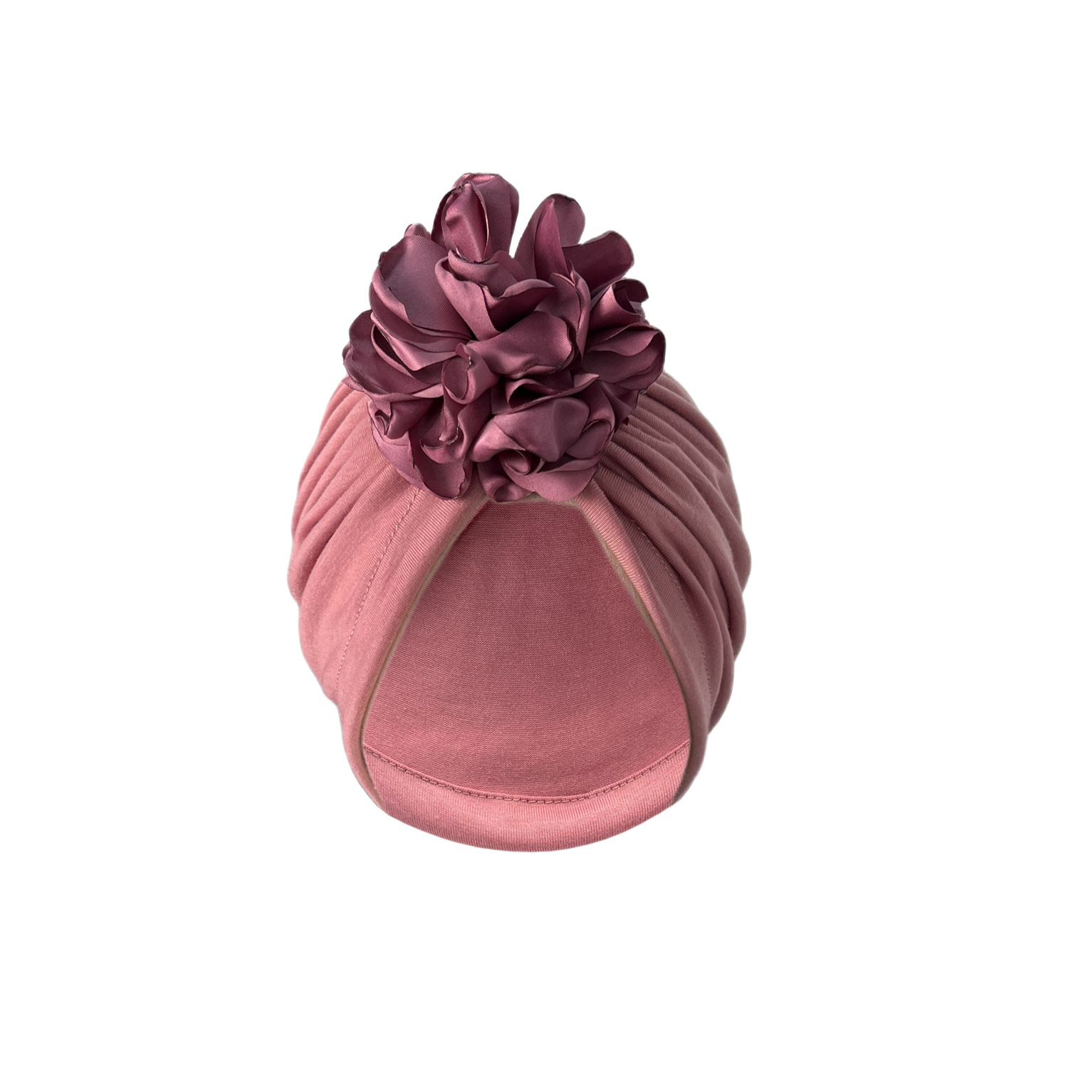 Cappello musulmano Fiore bandana moda copricapo decorazione colore solido cappello elastico cappello chignon donne tutti abbinati_voghion.com