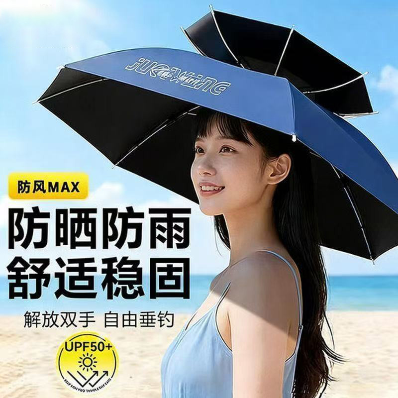 Head-mounted umbrella hat, sunshade umbrella, head-mounted rain umbrella, fishing sun protection foldable umbrella hat