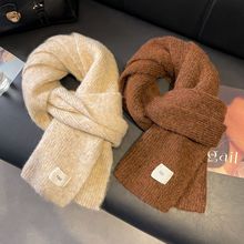 韩版egg围巾跨境代发秋冬季加厚软糯毛线情侣针织保暖护颈围脖女