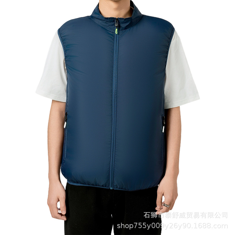 Nueva ropa casual de aire acondicionado de enfriamiento inteligente, chaleco de ventilador de prevención de insolación de verano, chaleco suelto al aire libre para hombres, ropa de sitio