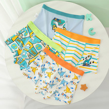 男童内裤纯棉平角裤一件代发中大童小童男孩A类四角儿童男透气