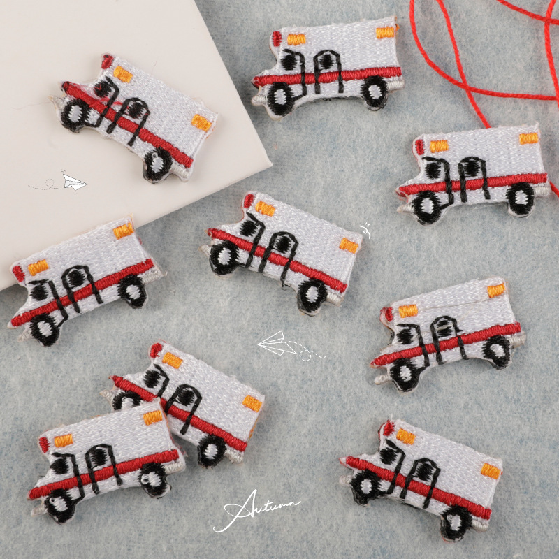 电脑绣花标patch箱包配饰한국Wappen可爱卡通车背胶补丁刺绣布贴