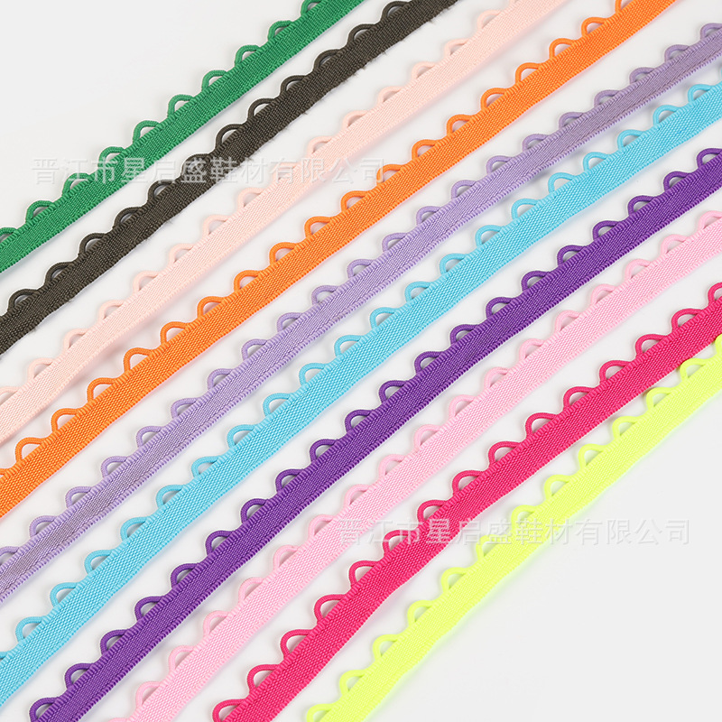 Correas de oreja color blanco y negro 1.2CM de ancho correas de poliéster ropa textil equipaje zapatos sombreros accesorios correas de encaje