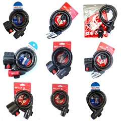 Bulky Jizhou wholesale car lock bicycle ring lock mountain bike steel cable lock alloy steel wire lock complete set