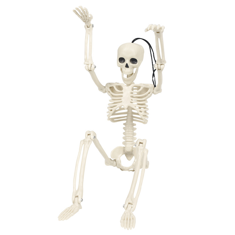 Modelo de plástico esqueleto de Halloween 40cm esqueleto Halloween jardín decoración de fiesta accesorios casa embrujada decoración de patio
