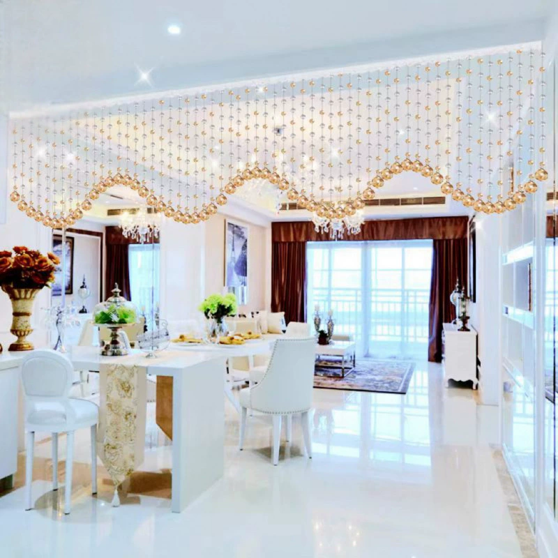 Перегородка из хрустальных бусин для гостиной, балкона, прихожей и коридора, занавеска по фэн-шуй, новый стиль легкой роскоши, универсальный, сверление не требуется.