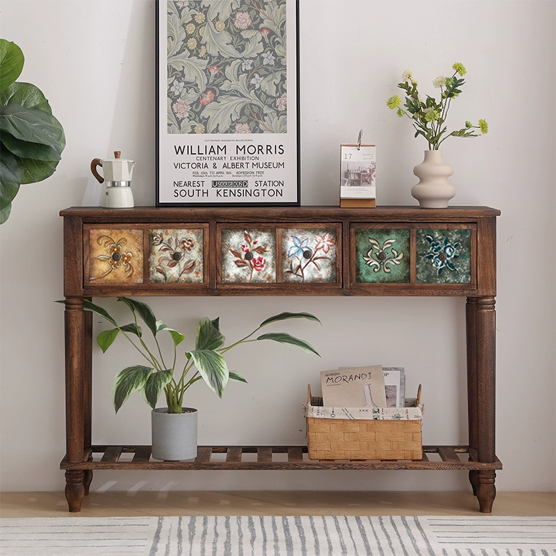 M & Американский шкаф из массивной древесины для входа в дом, шкаф, ретро шкаф для гостиной, длинный стол в китайском стиле, очень узкий