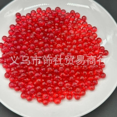 New 6mm large bubble beads non-porous colorful bubble beads transparent glass beads manicure mobile phone case jewelry accessories