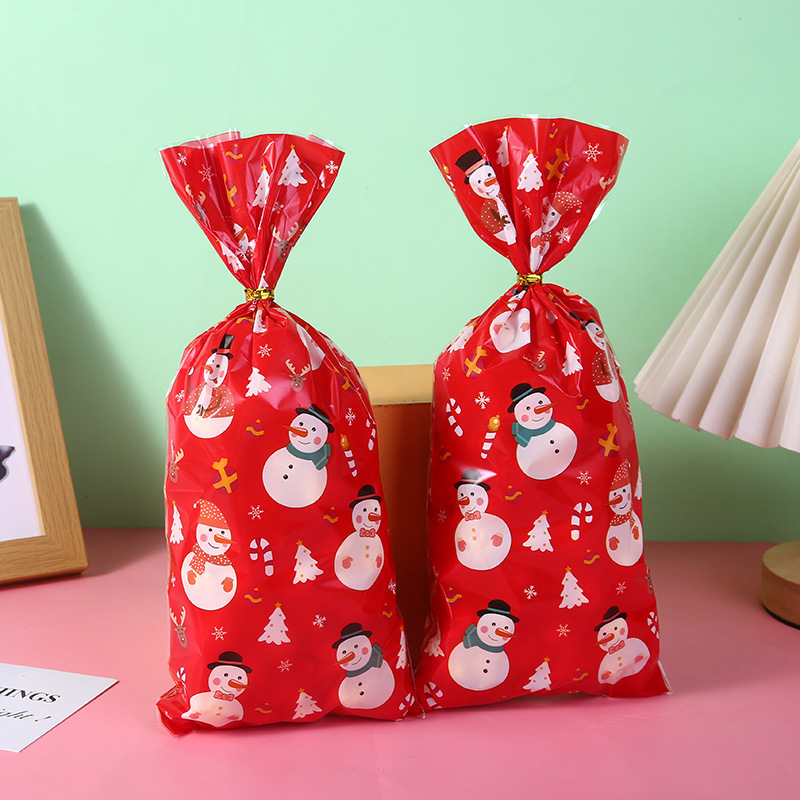 国境を越えたクリスマス要素プリントOPP包装袋サンタクロースキャンディー平ポケット焼き菓子袋|undefined