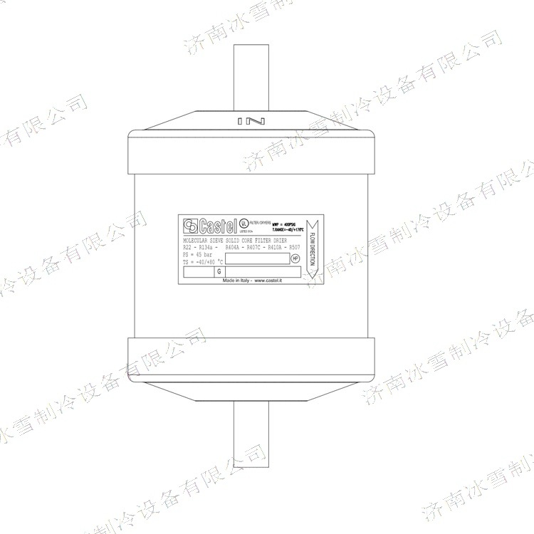 Castel卡士妥干燥过滤器DF308/3S,100%分子筛固体滤芯,焊接