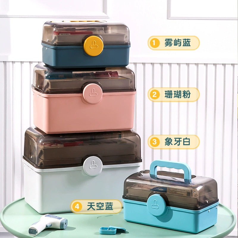 Аптечка Бытовая большая емкость Ящик для хранения лекарств Бытовая маленькая аптечка Ящик для хранения лекарств Медицинский ящик