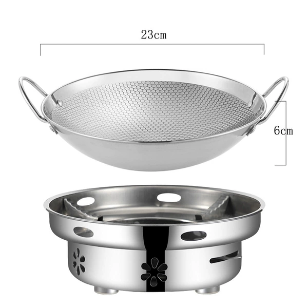 Alcohol stove + (23cm small dry pot, thickened version)