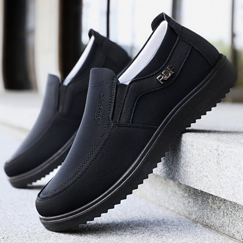 Men's Spring New Stylish Slip-On Shoes, Comfortable Soft Sole, Old Beijing Cloth Shoes