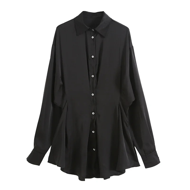 loose-breasted satin shirt shirt NSHS46952