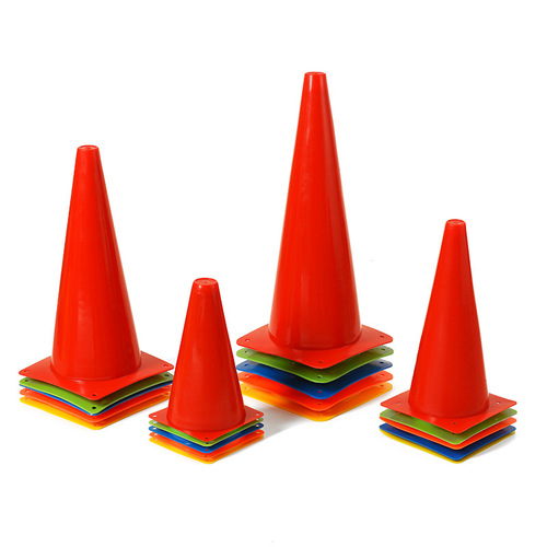 18/23/32/38/48cm thickened logo bucket football training equipment obstacle plastic bucket ice cream cone cone bucket