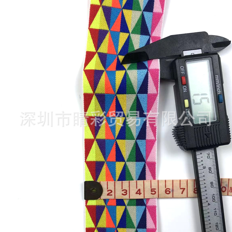 Banda elástica de color de nylon directo de fábrica estilo étnico jacquard banda elástica accesorios de ropa banda elástica banda de Goma elástica