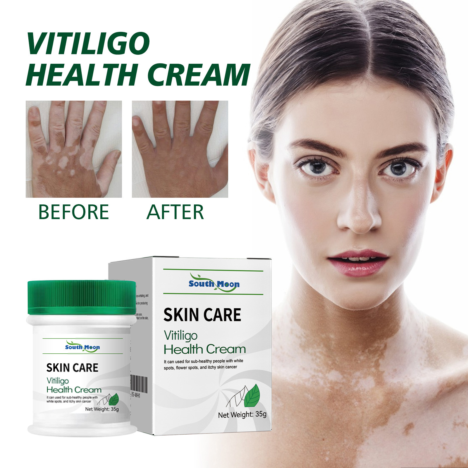 South Moon Skin Care Cream, Gentle and Refreshing for the Whole Body, Light and Hydrating, External Care Cream