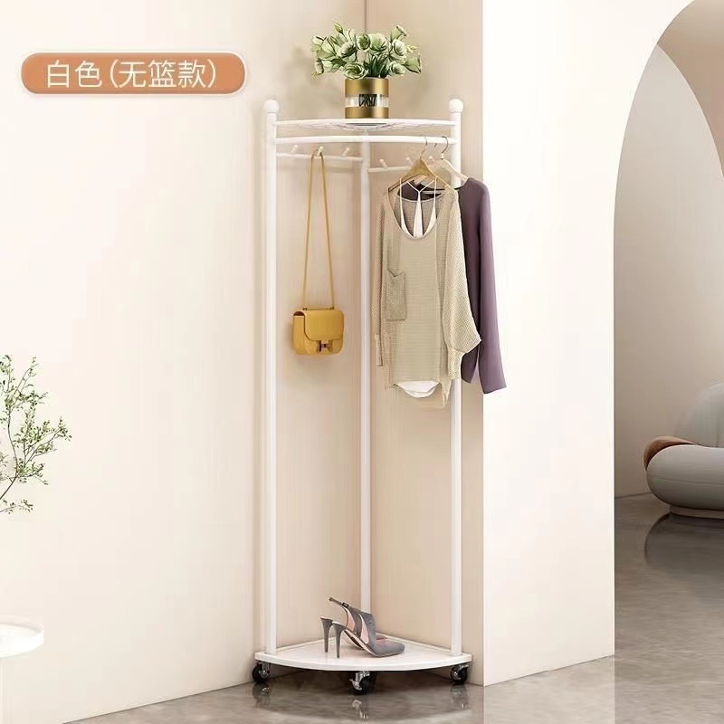 Esquina móvil perchero esquina percha de almacenamiento de ropa percha salón dormitorio percha de almacenamiento al por mayor