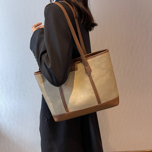 Large-capacity bag women's new fashionable shoulder bag autumn versatile work commuting women's bag tote bag