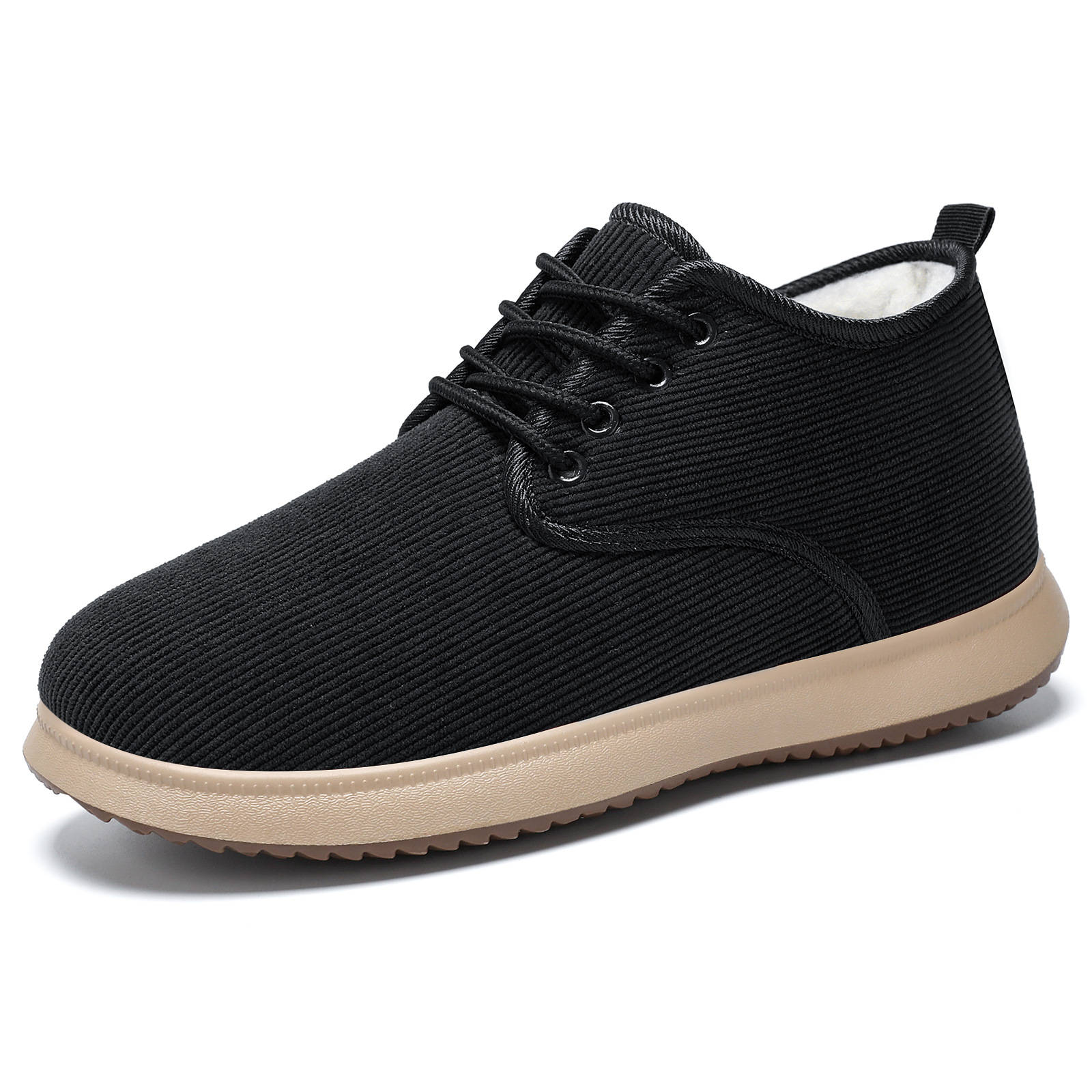 Botas de algodón para hombres de invierno antifrío botas de nieve más veludo botas de hombre ligeras botas cortas de algodón caliente con suela suave